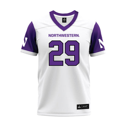 Northwestern - NCAA Football : JonJon Stevens Jr. - White Premium Football Jersey-0