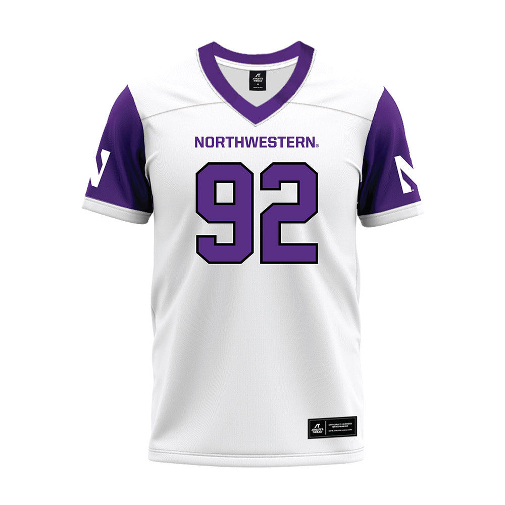 Northwestern - NCAA Football : Nikola Dugandzic - White Premium Football Jersey-0