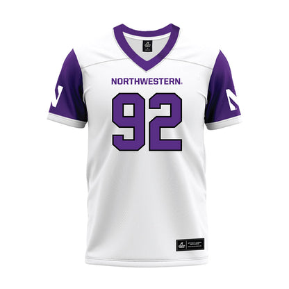 Northwestern - NCAA Football : Nikola Dugandzic - White Premium Football Jersey-0