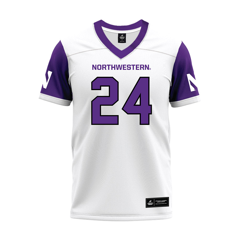 Northwestern - NCAA Football : Dashun Reeder - White Premium Football Jersey-0