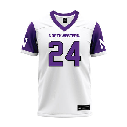 Northwestern - NCAA Football : Dashun Reeder - White Premium Football Jersey-0