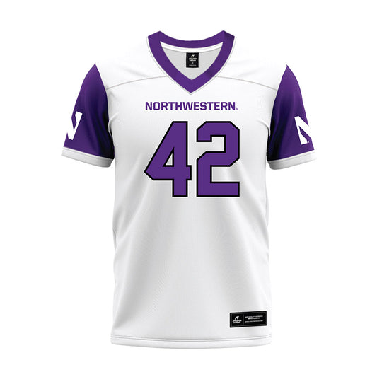 Northwestern - NCAA Football : Nigel Glover - White Premium Football Jersey-0