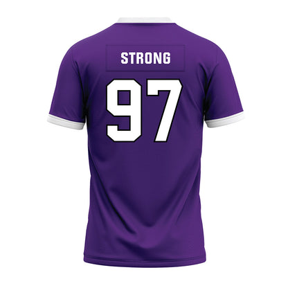 Northwestern - NCAA Football : Braxton Strong - Purple Premium Football Jersey-1