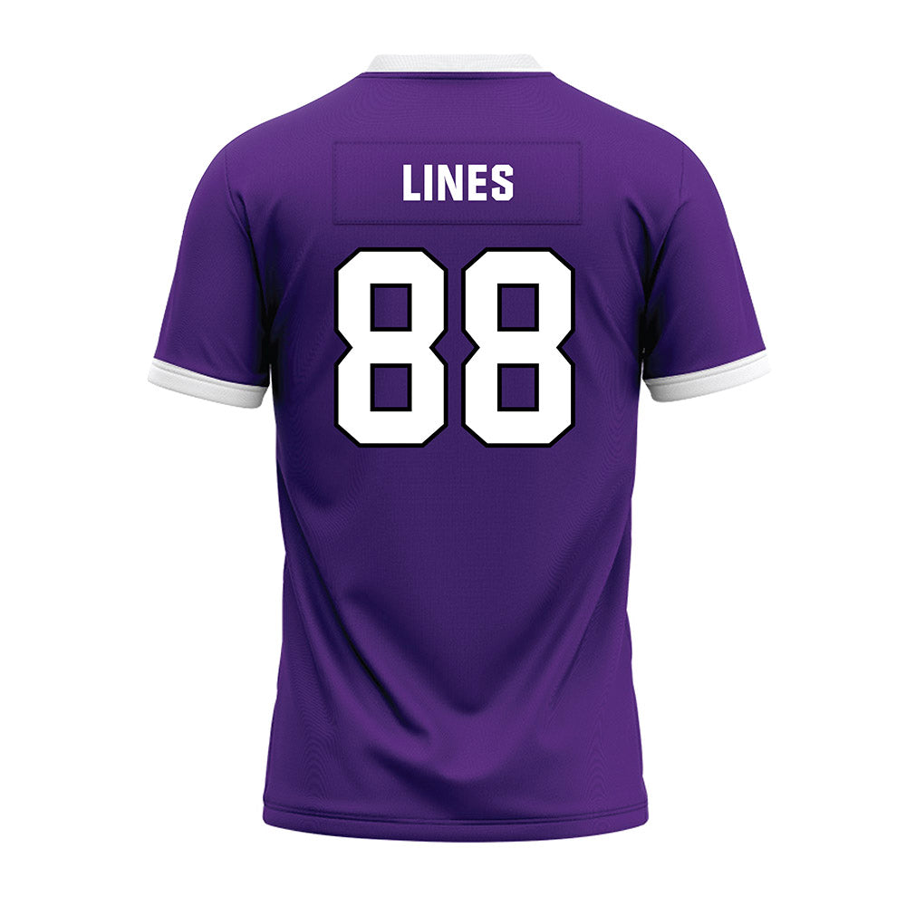 Northwestern - NCAA Football : Alex Lines - Purple Premium Football Jersey-1