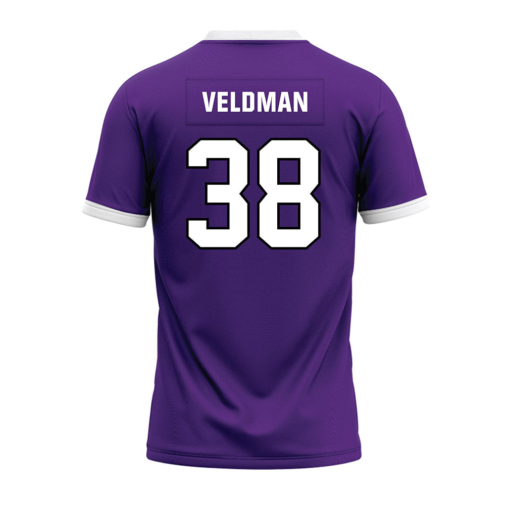Northwestern - NCAA Football : Joshua Veldman - Purple Premium Football Jersey-1