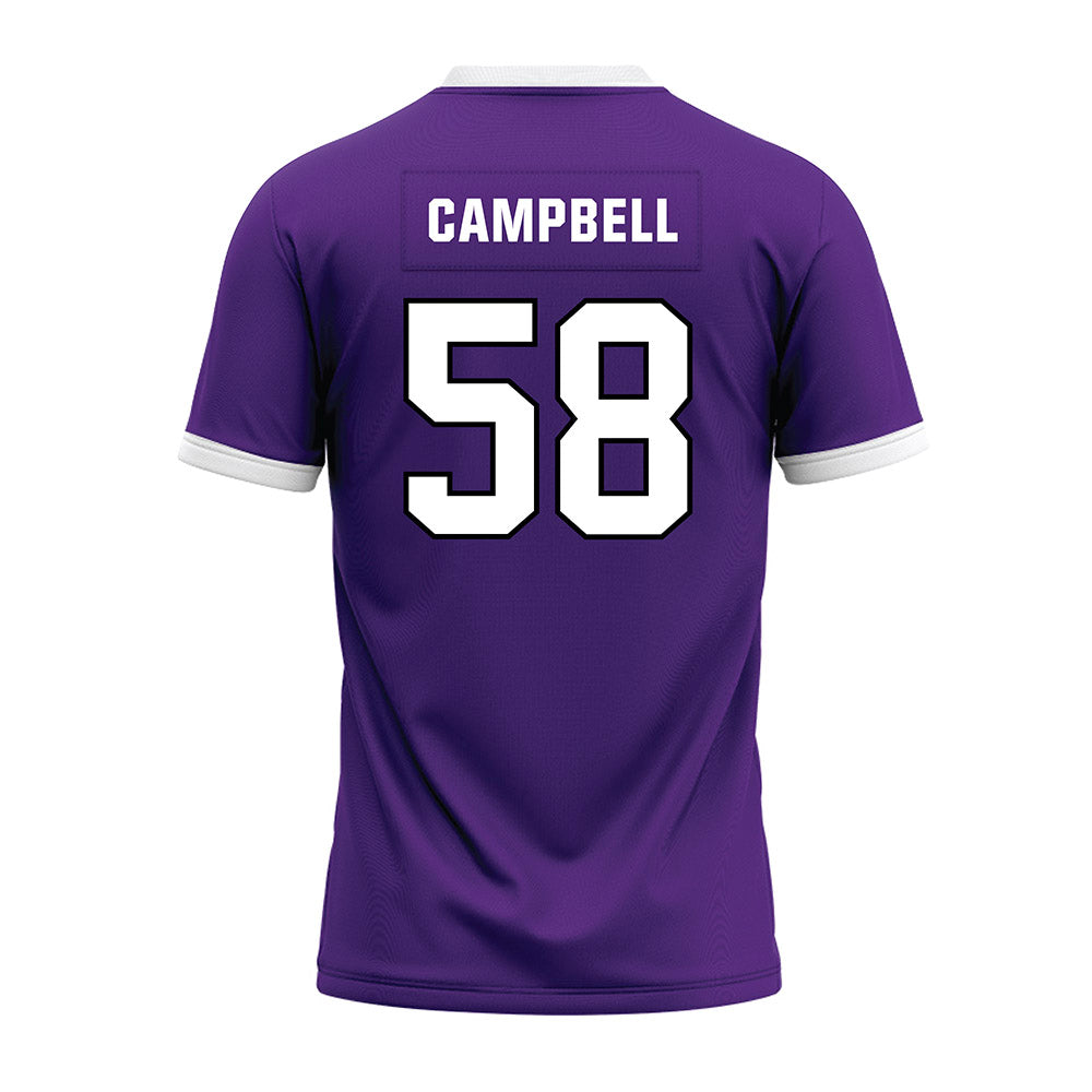 Northwestern - NCAA Football : Nathaniel Campbell - Purple Premium Football Jersey-1