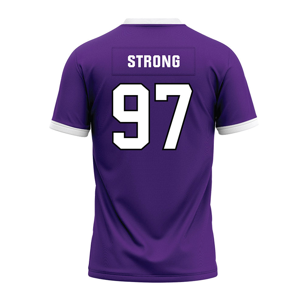 Northwestern - NCAA Football : Braxton Strong - Purple Premium Football Jersey-1
