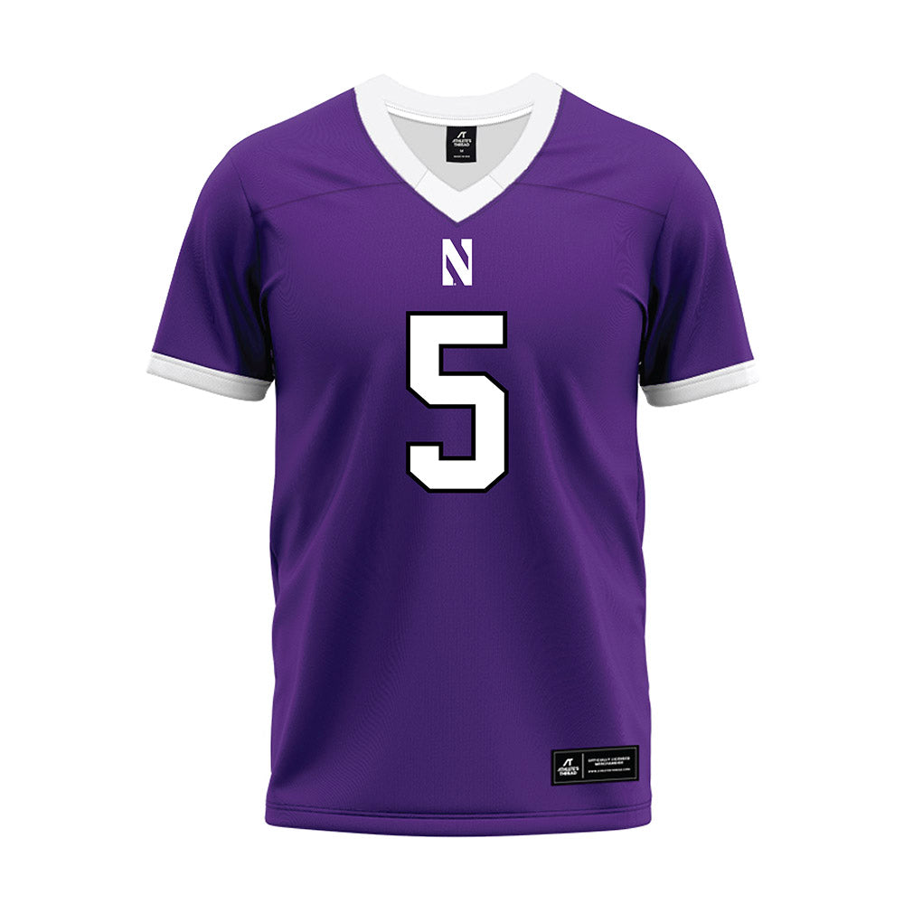 Northwestern - NCAA Football : Caleb Komolafe - Purple Premium Football Jersey-0