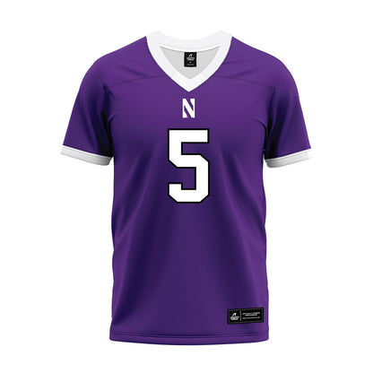 Northwestern - NCAA Football : Caleb Komolafe - Purple Premium Football Jersey-0