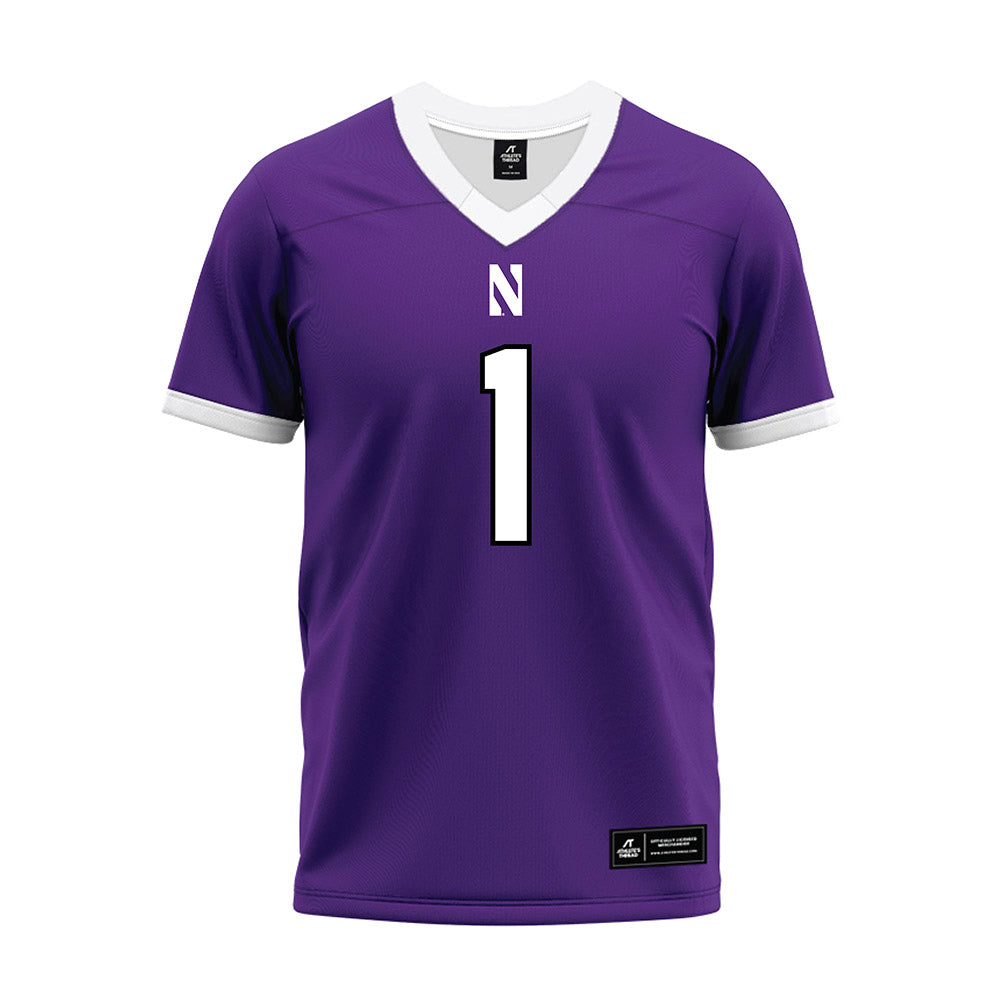 Northwestern - NCAA Football : Carmine Bastone - Purple Premium Football Jersey-0