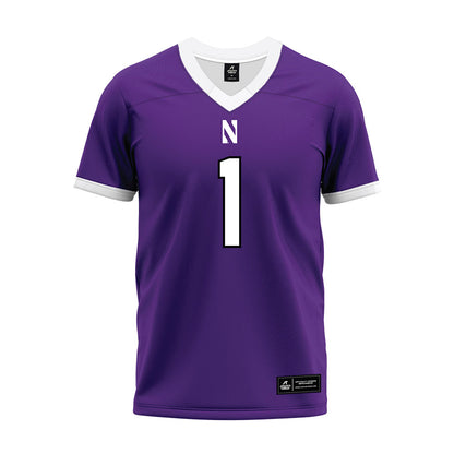 Northwestern - NCAA Football : Carmine Bastone - Purple Premium Football Jersey-0