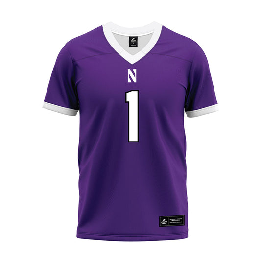 Northwestern - NCAA Football : Carmine Bastone - Purple Premium Football Jersey-0