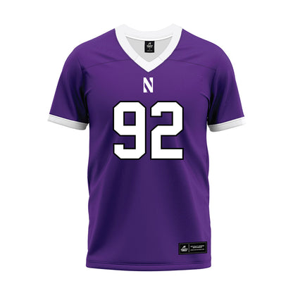 Northwestern - NCAA Football : Nikola Dugandzic - Purple Premium Football Jersey-0