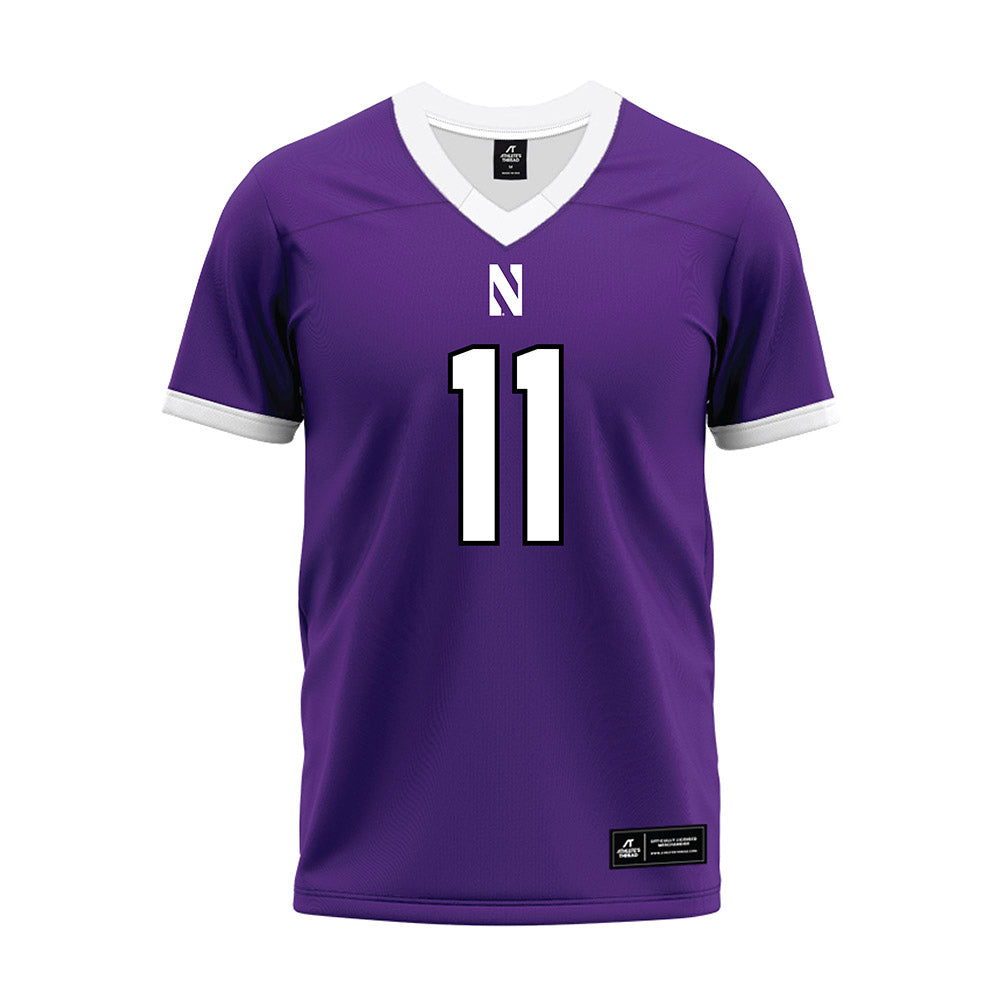 Northwestern - NCAA Football : Seth Valeri - Purple Premium Football Jersey-0