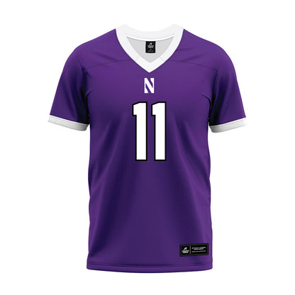 Northwestern - NCAA Football : Seth Valeri - Purple Premium Football Jersey-0