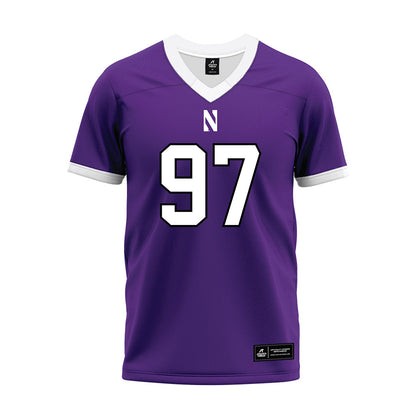 Northwestern - NCAA Football : Braxton Strong - Purple Premium Football Jersey-0