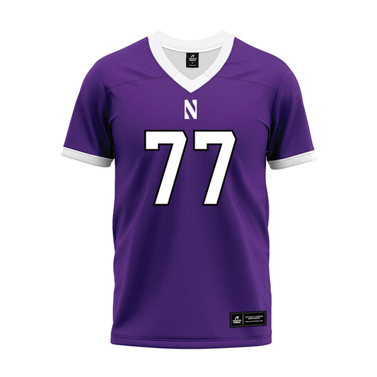 Northwestern - NCAA Football : Idrys Cotton - Purple Premium Football Jersey-0