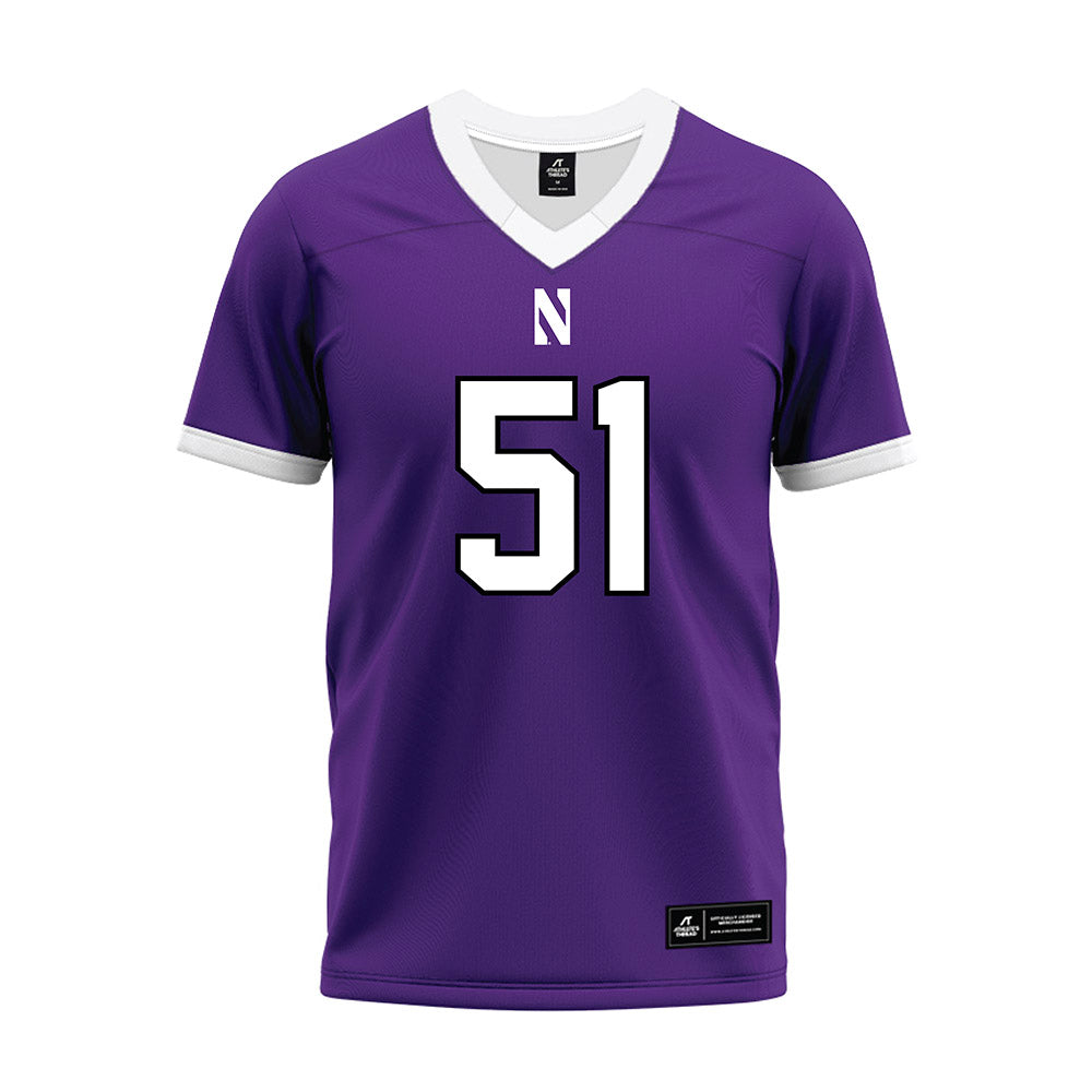 Northwestern - NCAA Football : Miles Crutchley - Purple Premium Football Jersey