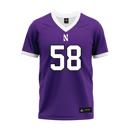 Northwestern - NCAA Football : Nathaniel Campbell - Purple Premium Football Jersey-0