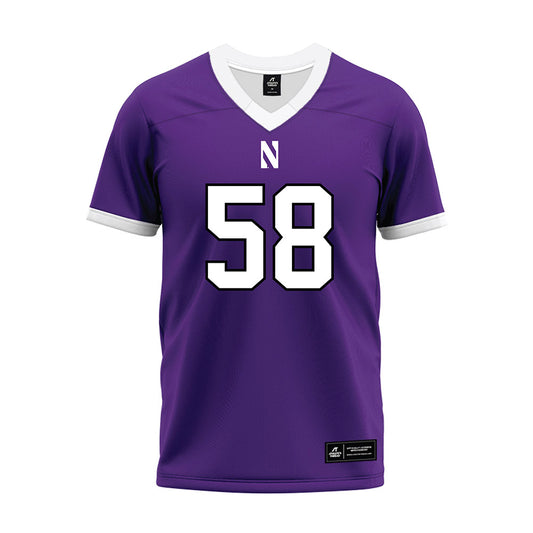 Northwestern - NCAA Football : Nathaniel Campbell - Purple Premium Football Jersey-0
