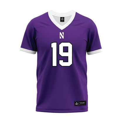 Northwestern - NCAA Football : Drew Wagner - Purple Premium Football Jersey-0
