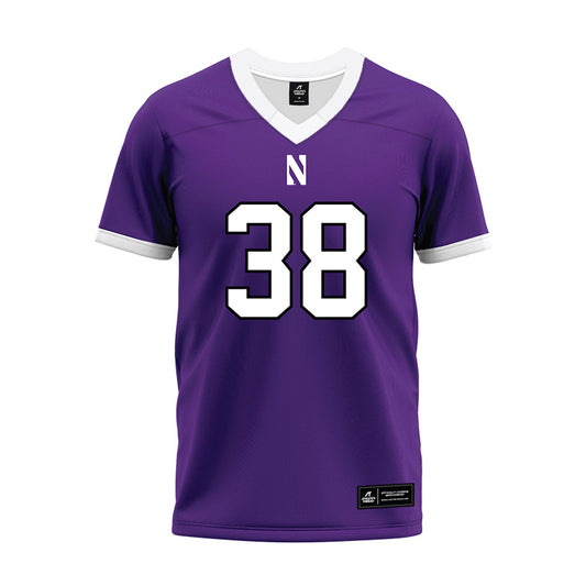 Northwestern - NCAA Football : Joshua Veldman - Purple Premium Football Jersey-0