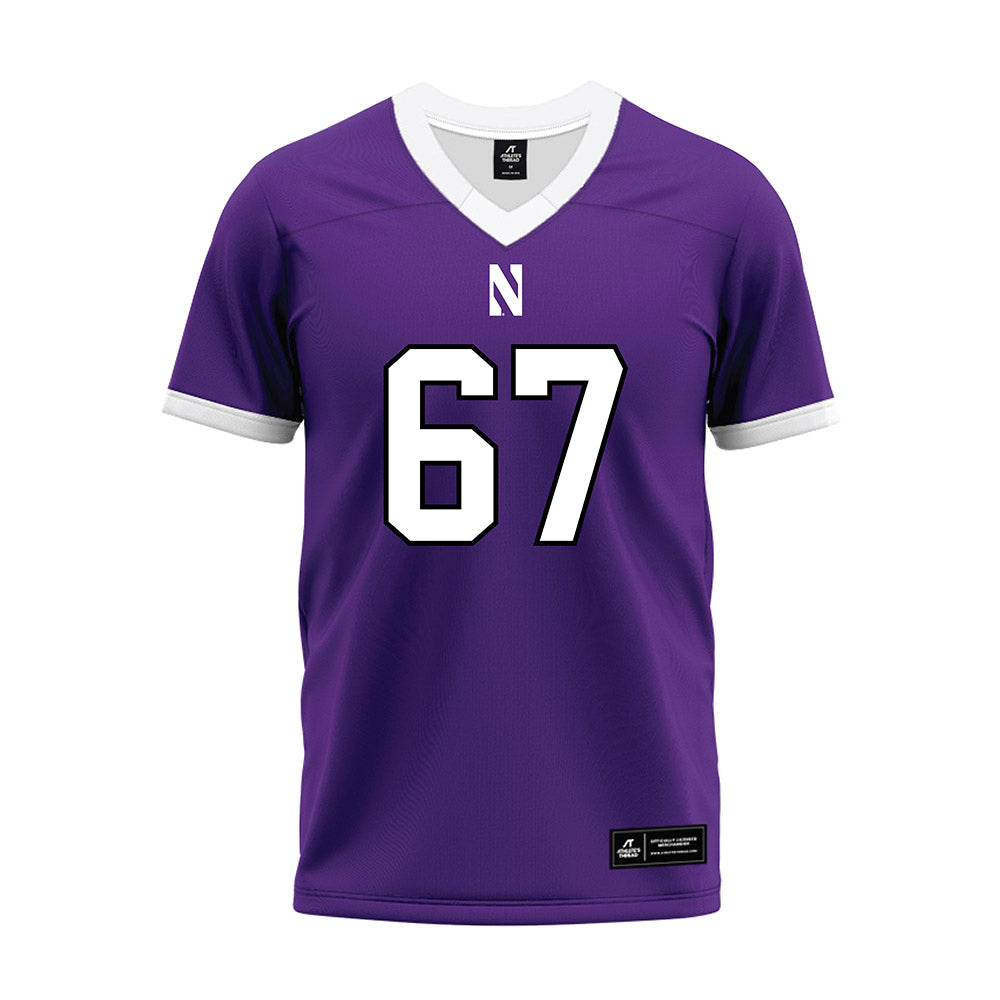 Northwestern - NCAA Football : Jace Borcherding - Purple Premium Football Jersey-0