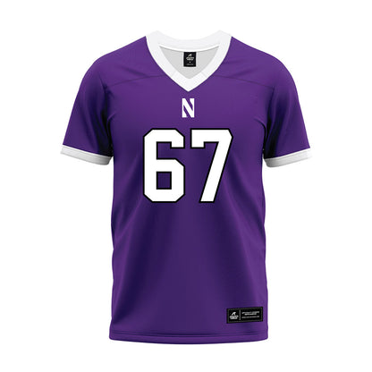 Northwestern - NCAA Football : Jace Borcherding - Purple Premium Football Jersey-0