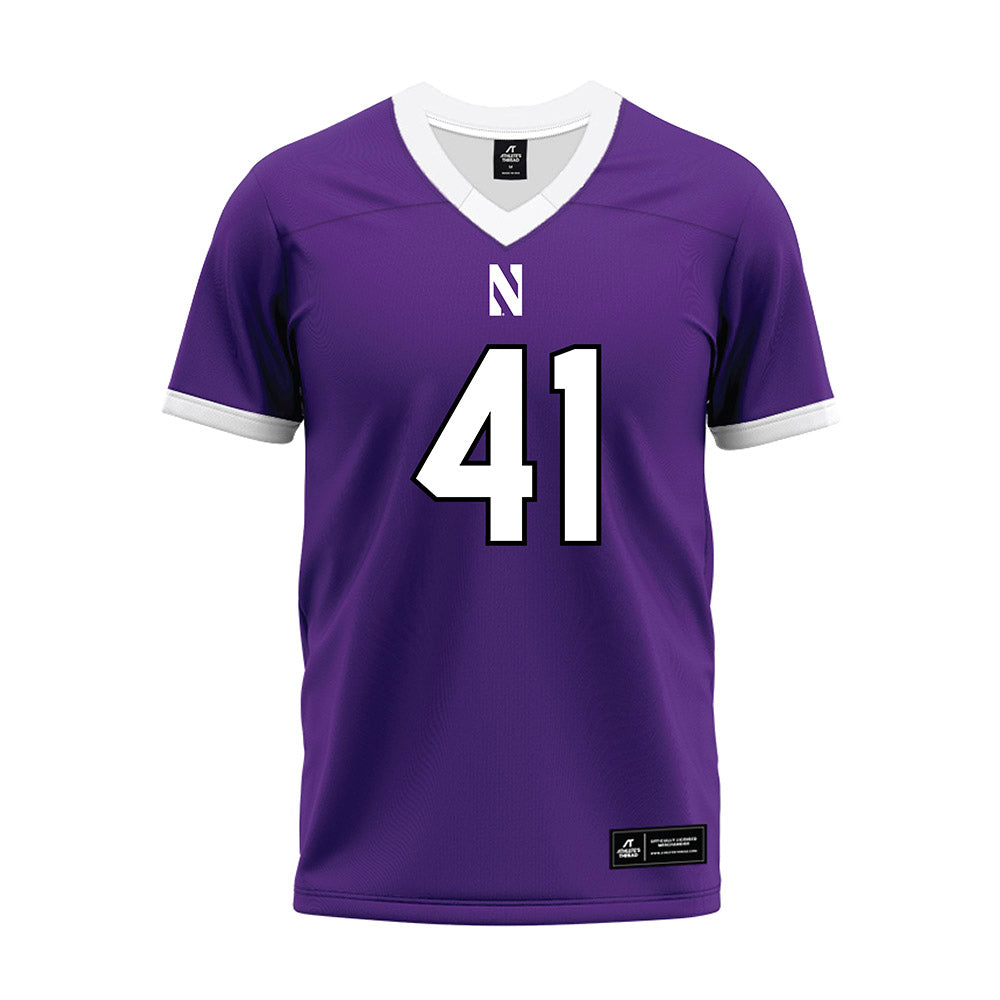 Northwestern - NCAA Football : Robby Preckel - Purple Premium Football Jersey-0