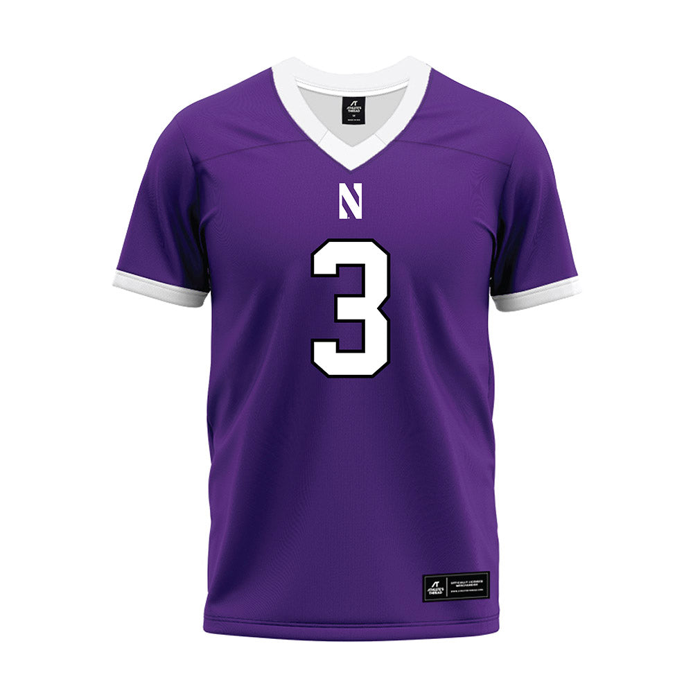 Northwestern - NCAA Football : Frank Covey IV - Purple Premium Football Jersey-0