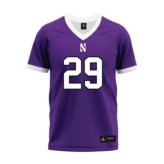 Northwestern - NCAA Football : JonJon Stevens Jr. - Purple Premium Football Jersey-0