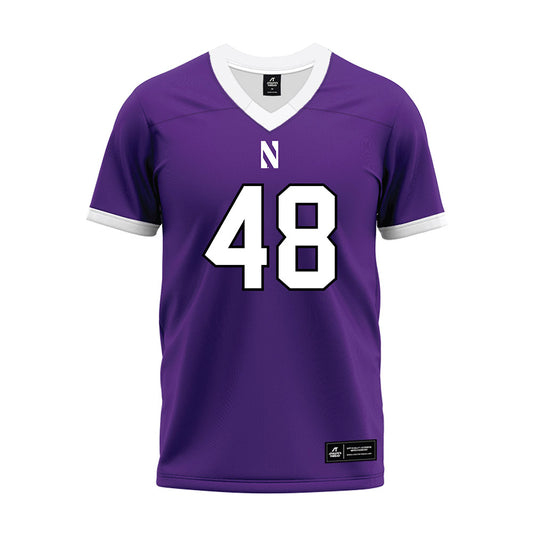 Northwestern - NCAA Football : Tyler Kielmeyer - Purple Premium Football Jersey-0