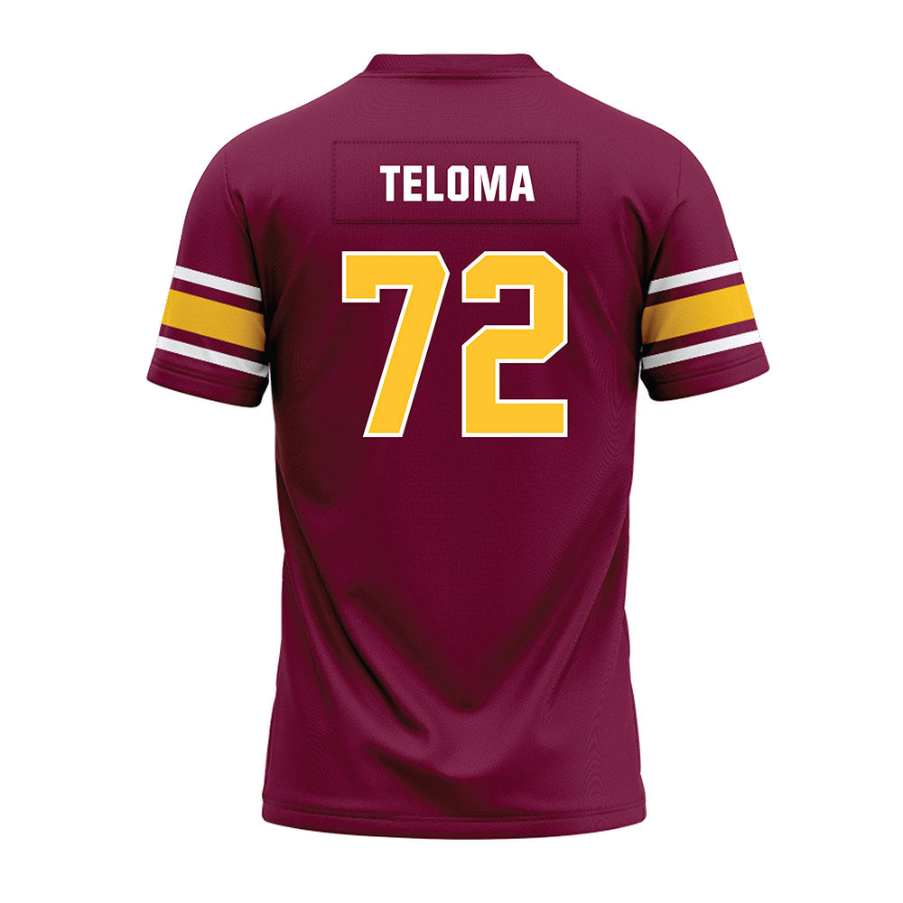 Arizona State - NCAA Football : Doughless Teloma - Maroon Premium Football Jersey-1