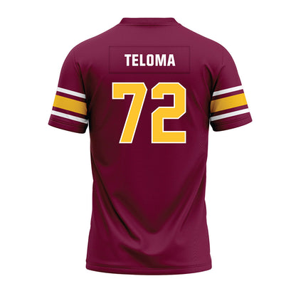 Arizona State - NCAA Football : Doughless Teloma - Maroon Premium Football Jersey-1