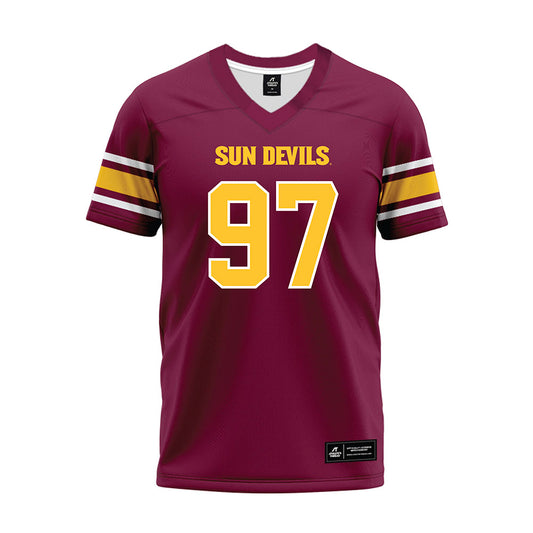 Arizona State - NCAA Football : Blazen Lono-Wong - Maroon Premium Football Jersey-0