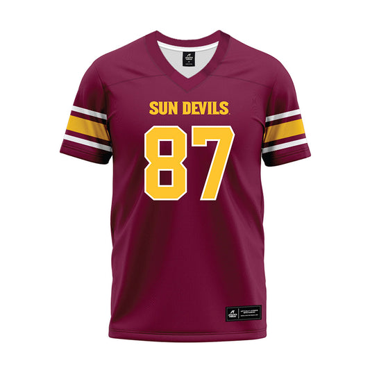 Arizona State - NCAA Football : Zechariah Sample - Maroon Premium Football Jersey