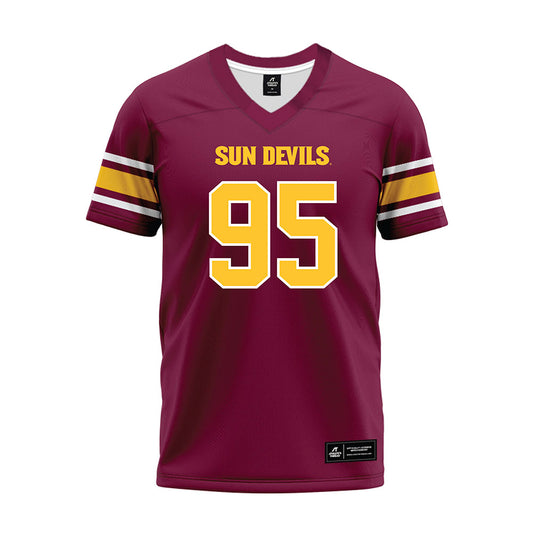 Arizona State - NCAA Football : Justin Wodtly - Maroon Premium Football Jersey