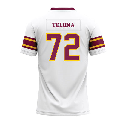 Arizona State - NCAA Football : Doughless Teloma - White Premium Football Jersey-1