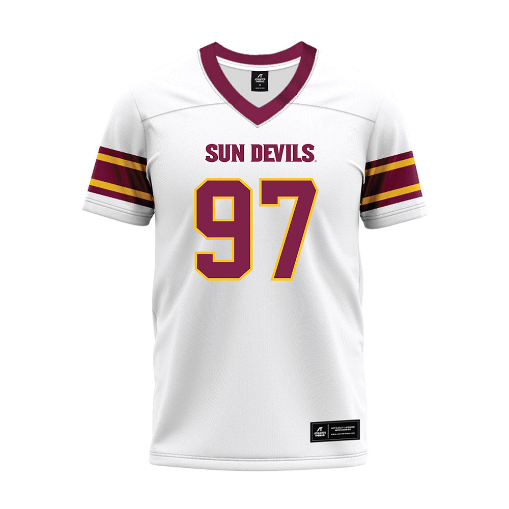 Arizona State - NCAA Football : Blazen Lono-Wong - White Premium Football Jersey-0