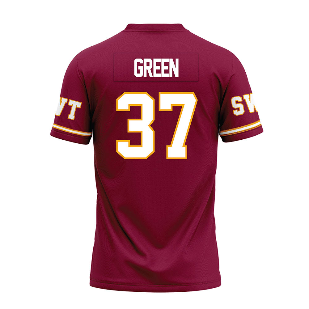 Texas State - NCAA Football : Darius Green - Maroon Premium Football Jersey