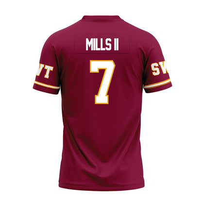 Texas State - NCAA Football : Chris Mills Ii - Maroon Premium Football Jersey