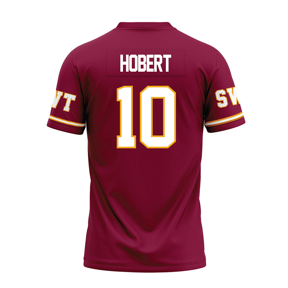 Texas State - NCAA Football : Joey Hobert - Maroon Premium Football Jersey