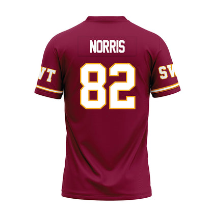 Texas State - NCAA Football : Isaac Norris - Maroon Premium Football Jersey