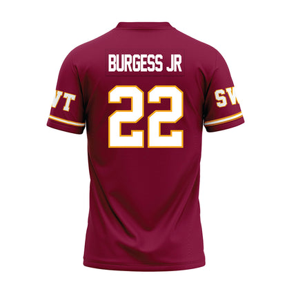 Texas State - NCAA Football : Torrance Burgess Jr - Maroon Premium Football Jersey-1