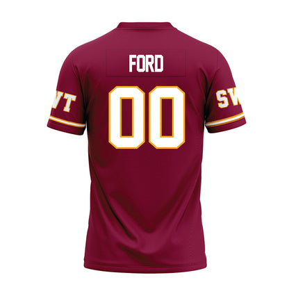 Texas State - NCAA Football : Noah Ford - Maroon Premium Football Jersey-1
