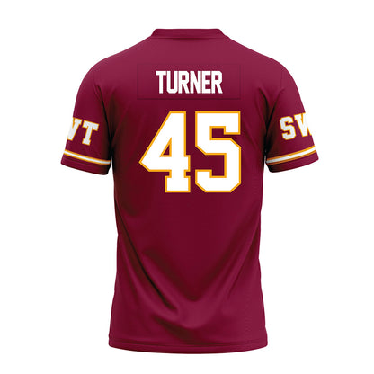 Texas State - NCAA Football : Austin Turner - Maroon Premium Football Jersey-1