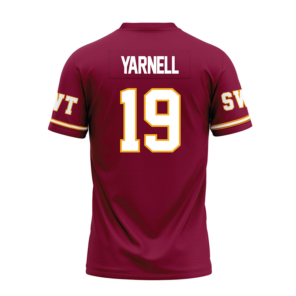 Texas State - NCAA Football : Nathaniel Yarnell - Maroon Premium Football Jersey-1