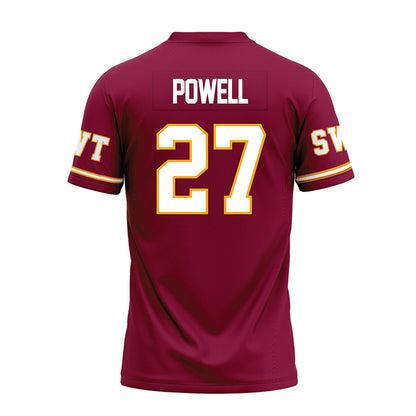 Texas State - NCAA Football : Cordarian Powell - Maroon Premium Football Jersey-1