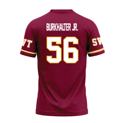 Texas State - NCAA Football : Trenton Burkhalter Jr. - Maroon Premium Football Jersey-1