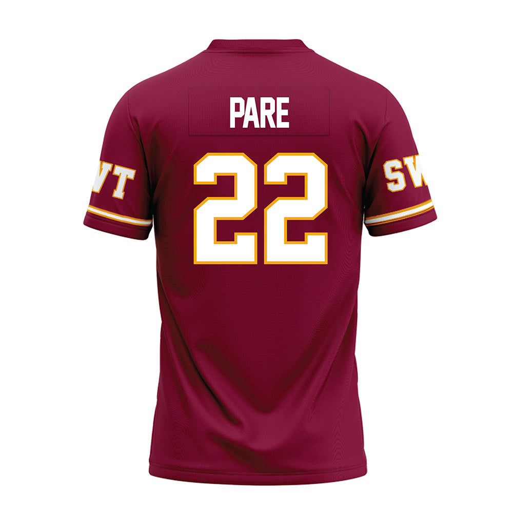 Texas State - NCAA Football : Lincoln Pare - Maroon Premium Football Jersey